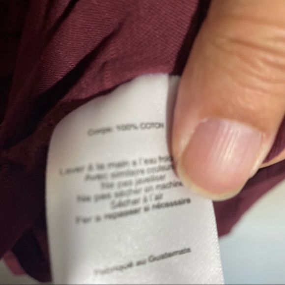 Lush Long Sleeve Dolman V-neck long sleeve oversized Top Burgundy size Small - Picture 6 of 7